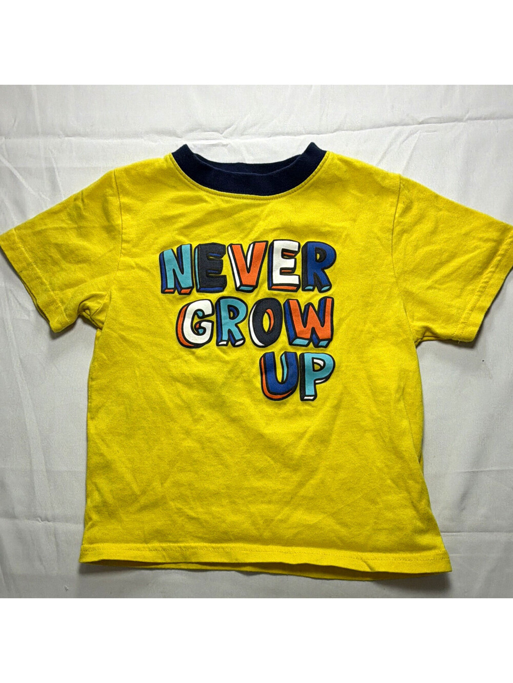 Okie Dokie Yellow 5T Short Sleeve Cotton Crew Neck Graphic Slogan T-Shirt